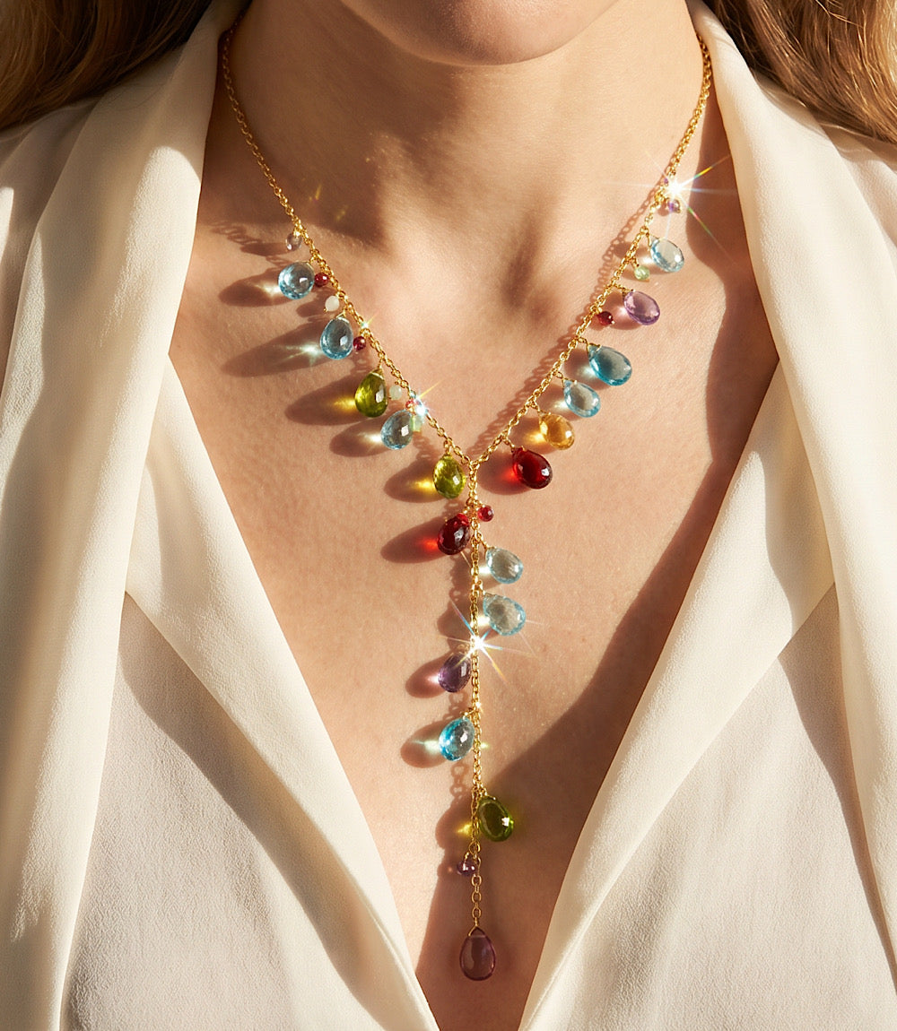 Gemstone Lariat Necklace – Karen Kane
