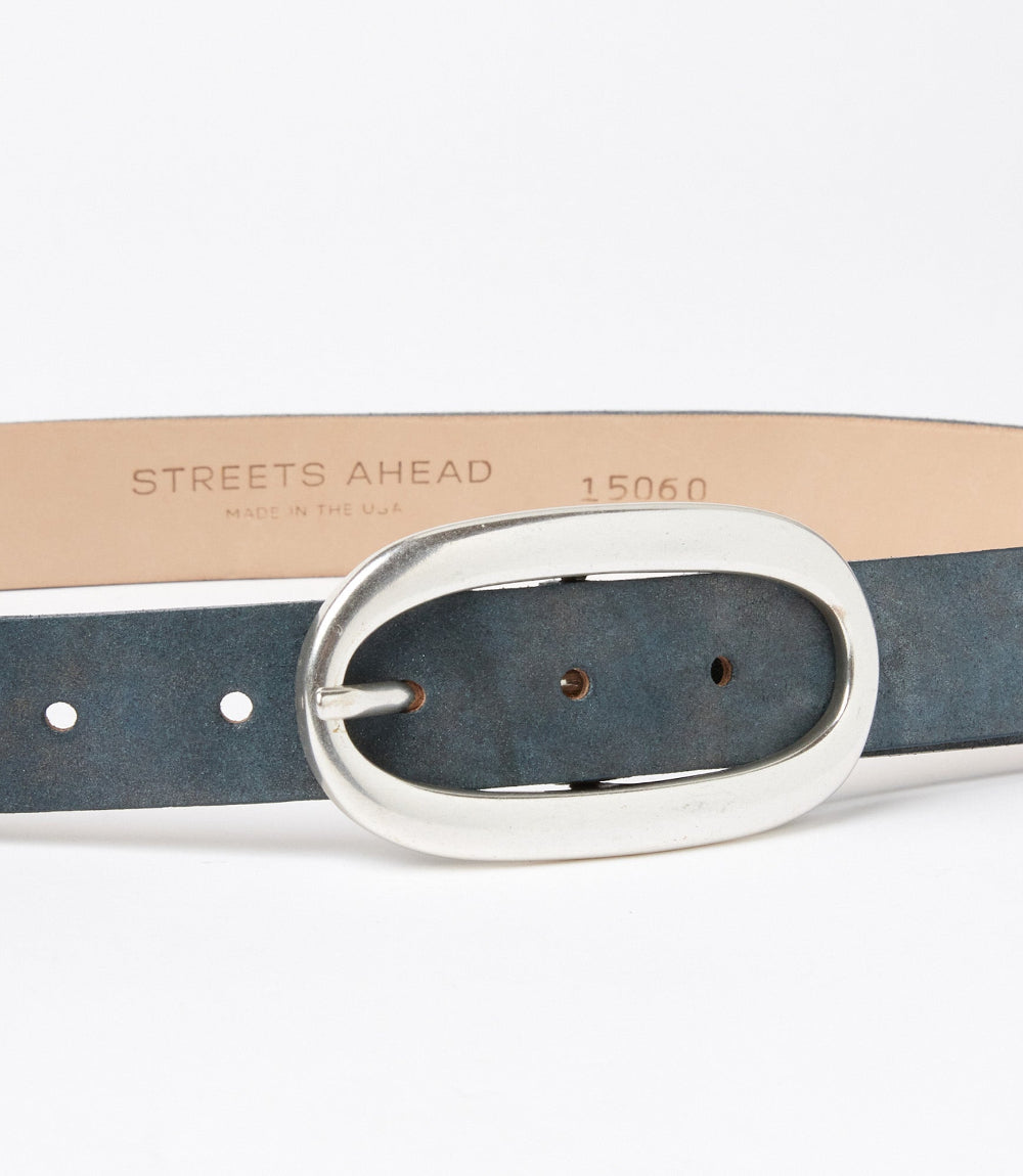 Streets Ahead suede and‎ silver toned belt Taylor Belt - Edgy Black Italian Leather Silver Studded Belt  main image 3
