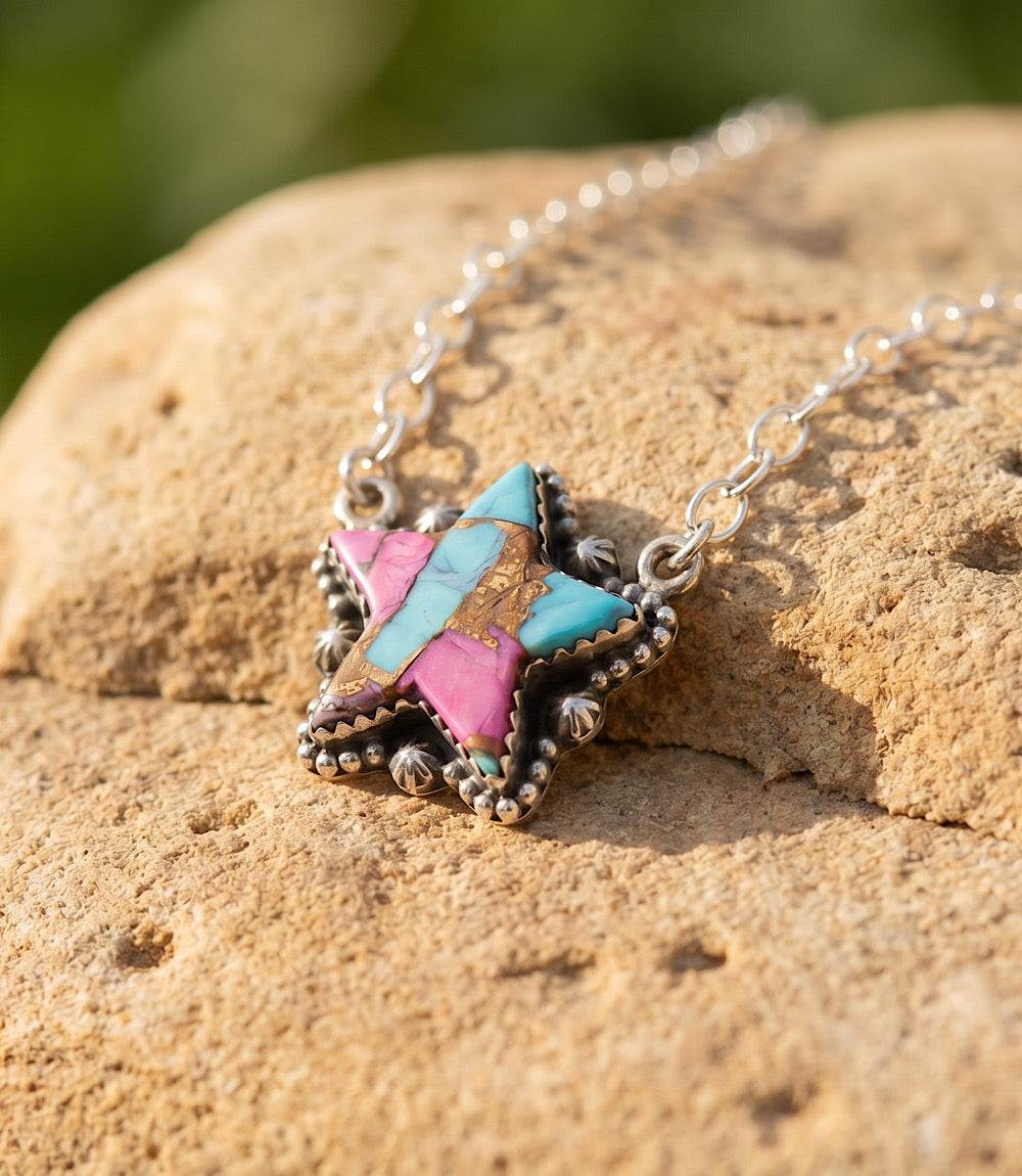 Cotton Candy Turquoise Star Necklace – Karen Kane