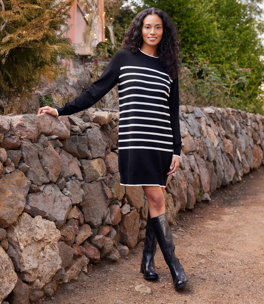 Stripe Sweater Dress Karen Kane Stripe Sweater Dress Karen Kane
