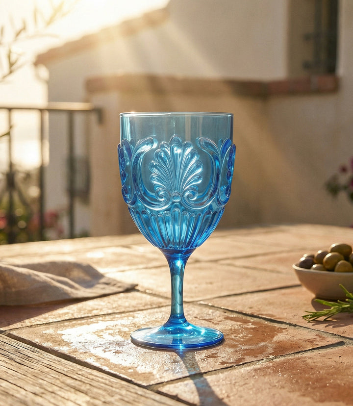 Acrylic Fleur Wine Glass