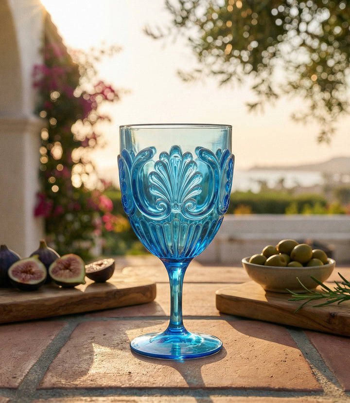 Acrylic Fleur Wine Glass