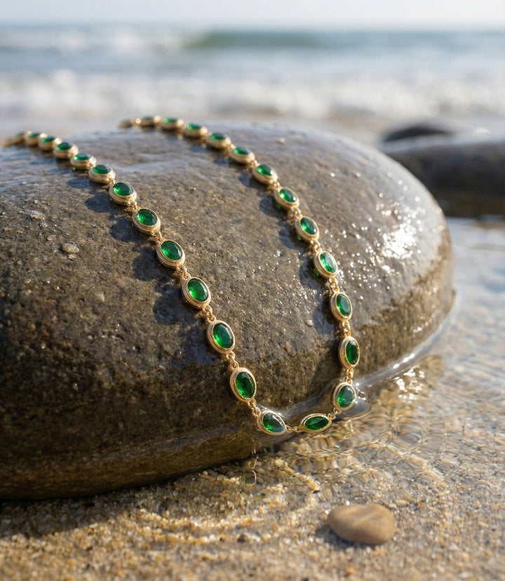 Gemstone Station Necklace