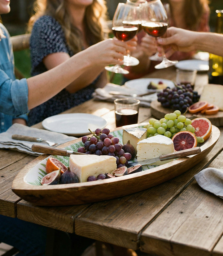 Fern Print Wood Trays, Set Of 3