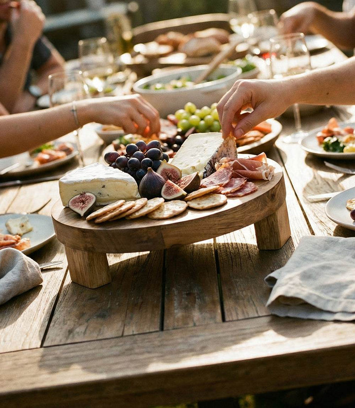 Footed Round Charcuterie Board
