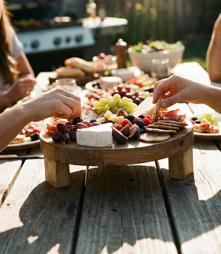Footed Round Charcuterie Board