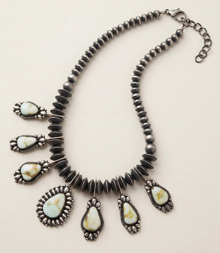 Palomino Turquoise Sterling Silver Necklace And Earring Set