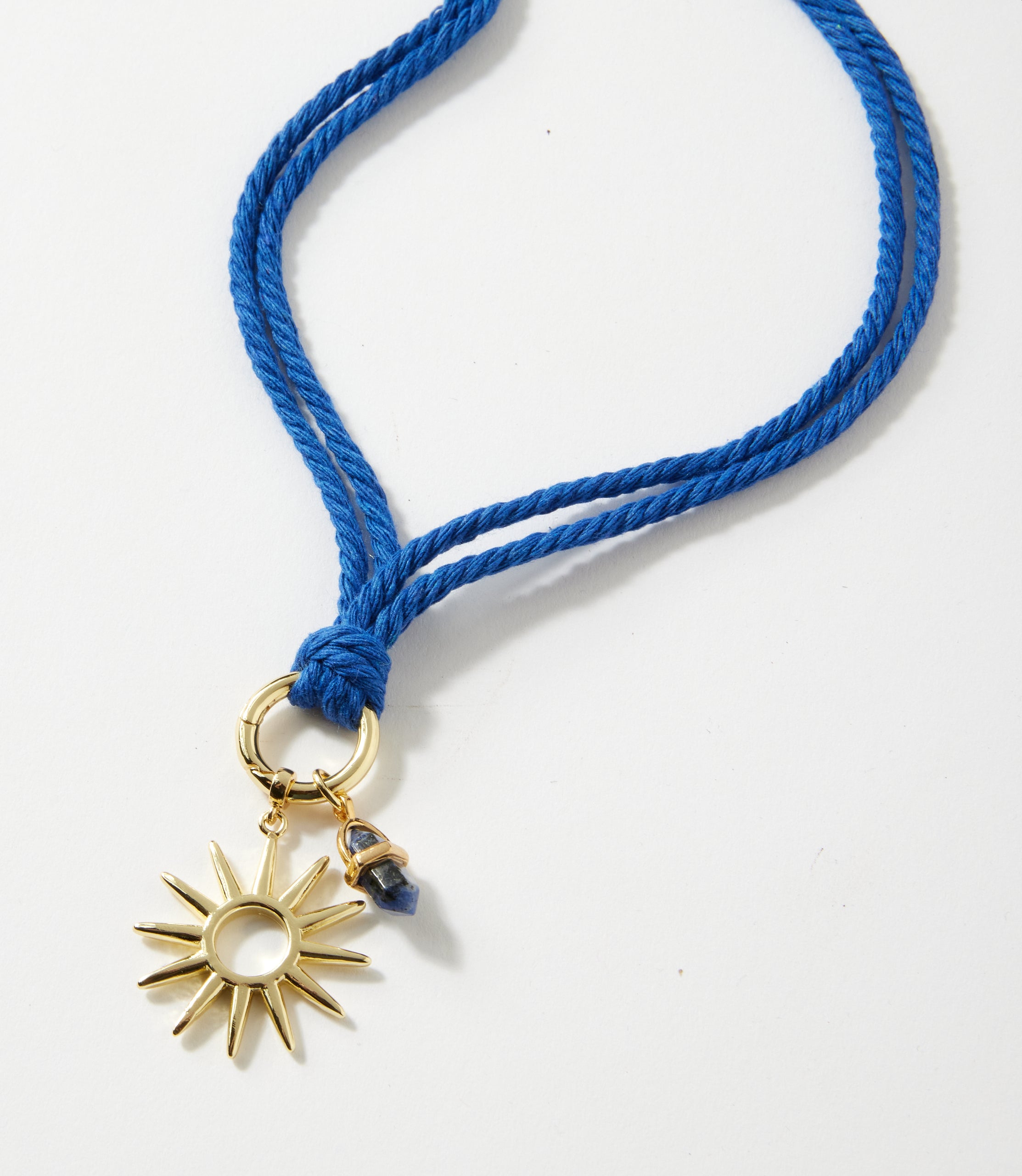 Pavé Dog And Paw Cord Necklace