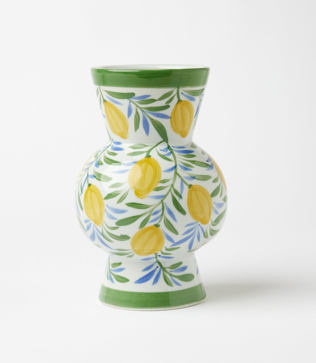 Hand-Painted Small Lemon Vase