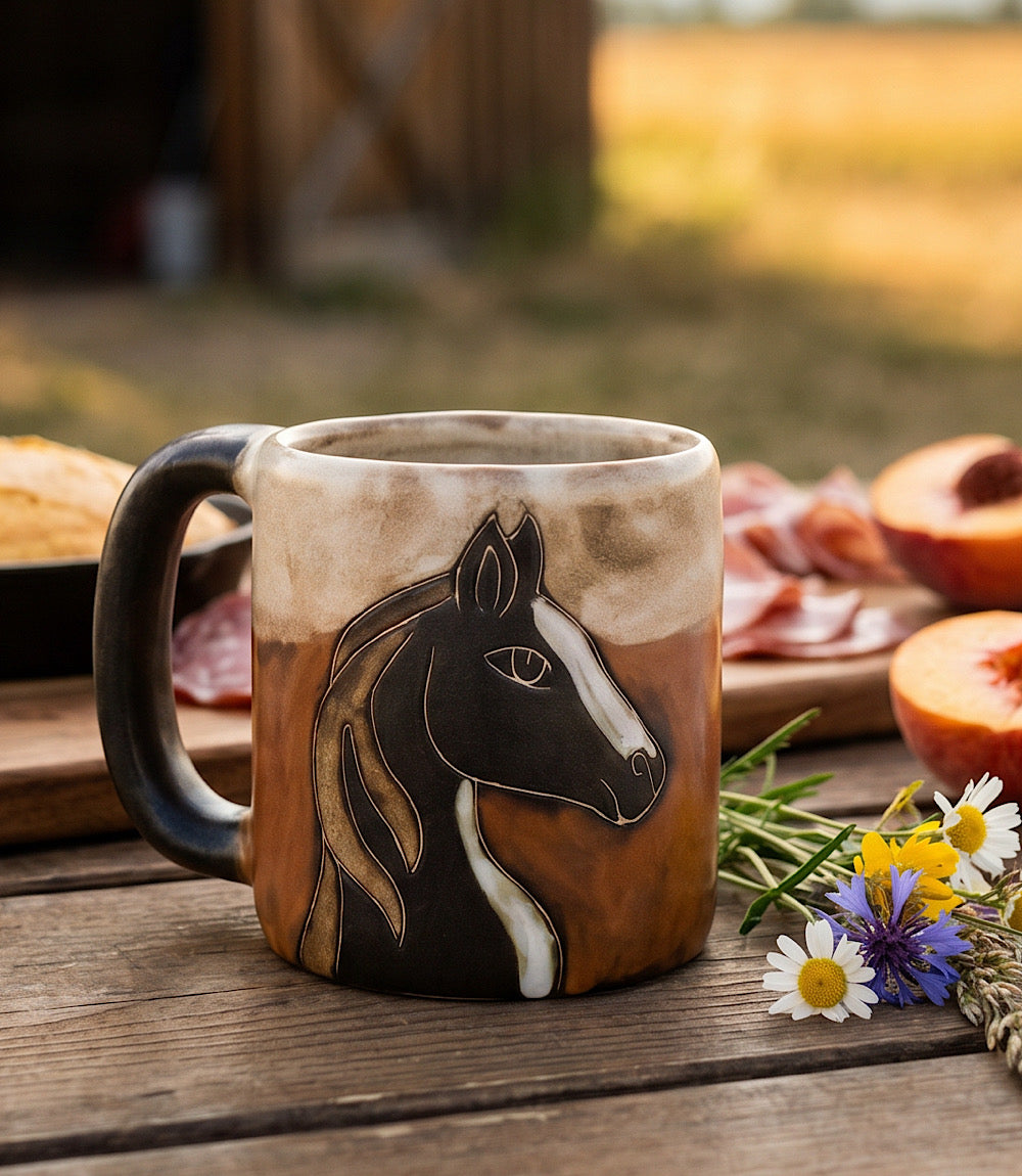 Handpainted Horse Ceramic Mugs