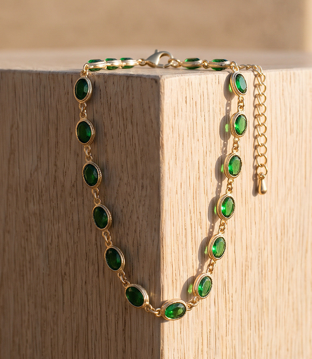 Gemstone Station Necklace
