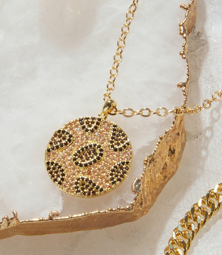 Leopard Crystal Necklace