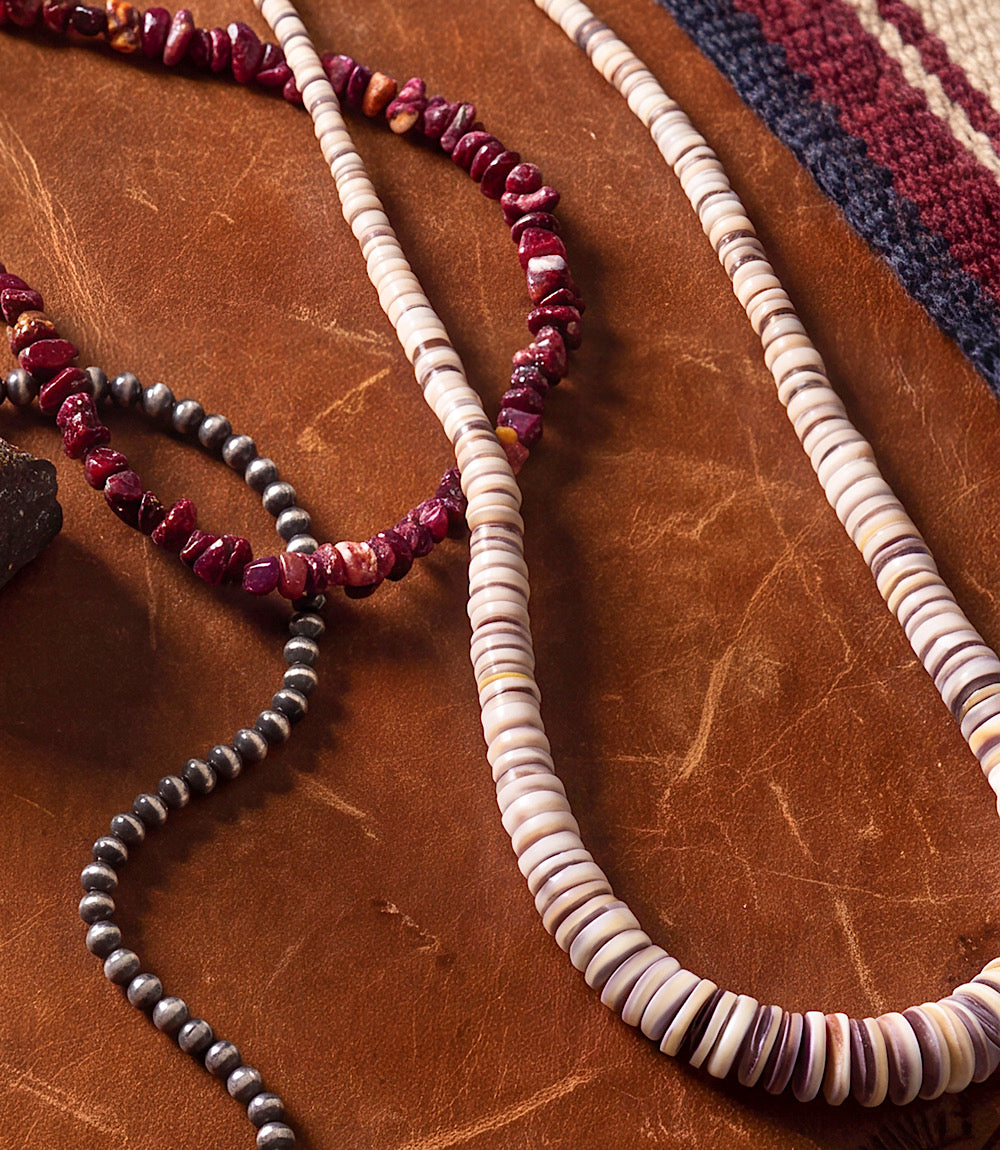 Single Strand Wampum Shell Necklace