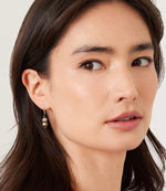 Gemstone And Pearl Earrings