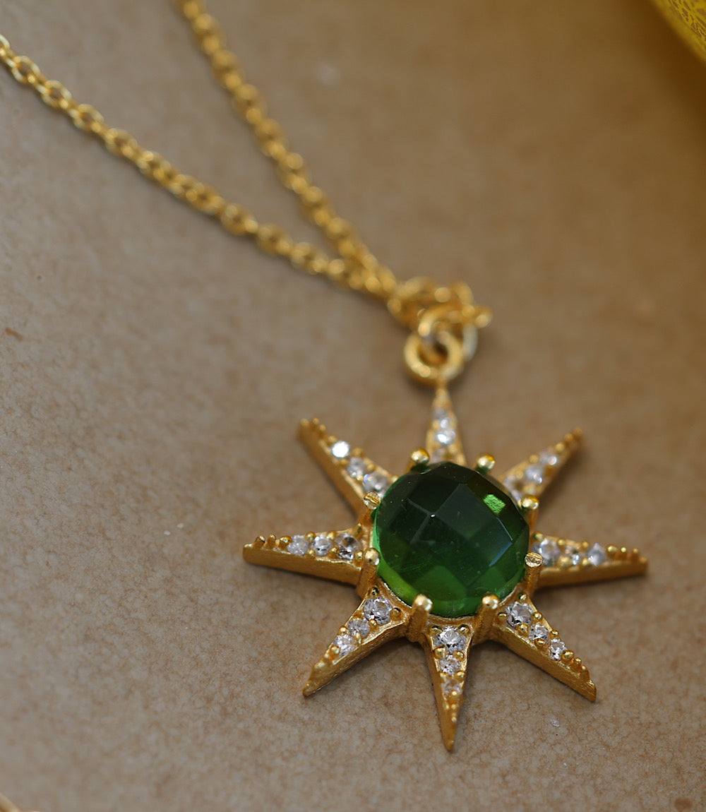 Cabochon Sun Necklace