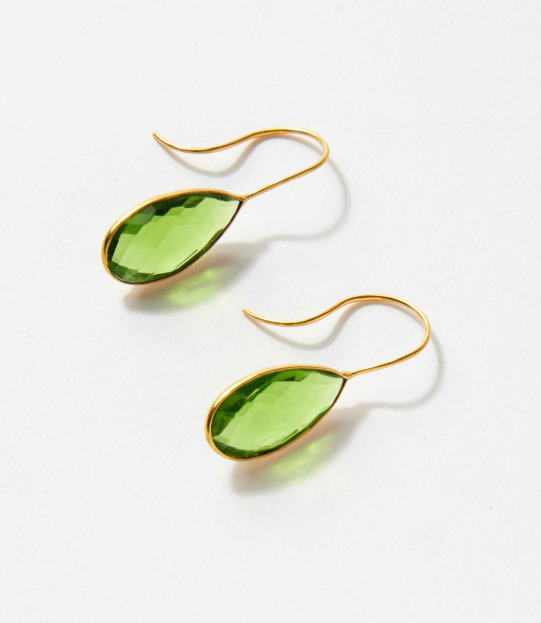 Long Teardrop Gemstone Earrings