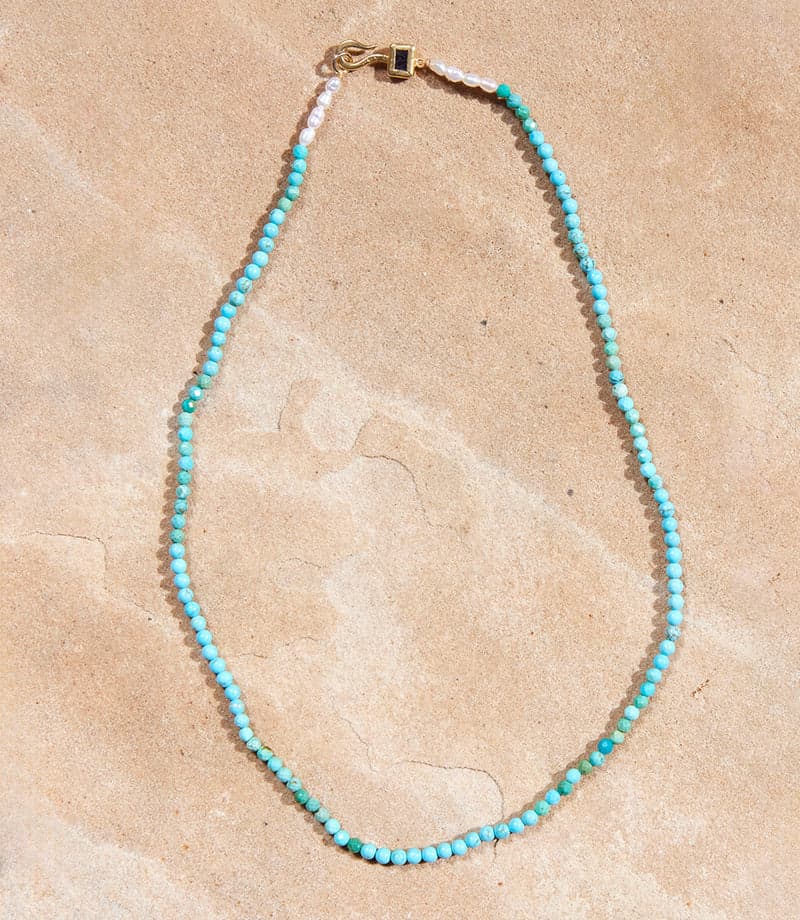 Chan Luu Beaded Turquoise Stone Necklace