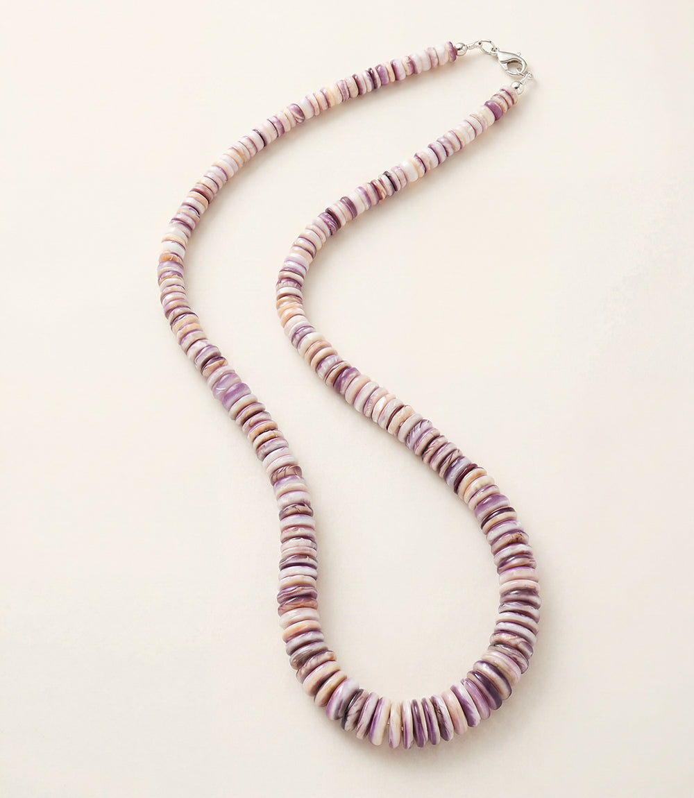 Single Strand Wampum Shell Necklace