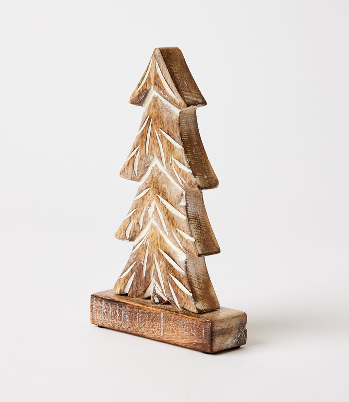 Wooden Pine Trees, Set Of 3