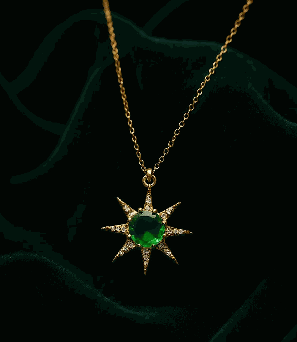 Cabochon Sun Necklace