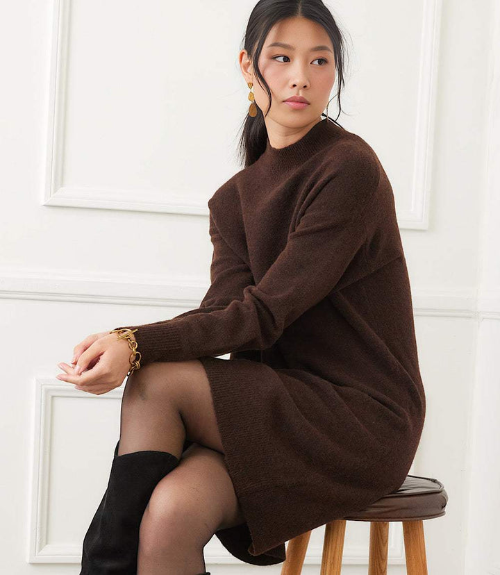 Mock Neck Sweater Dress