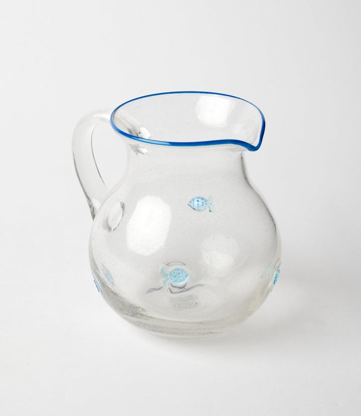 Fish Bubble Glass Serving Pitcher