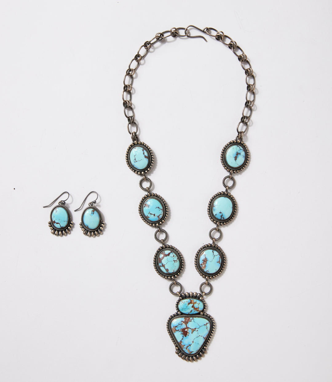 Golden Hill Turquoise Station Necklace Set