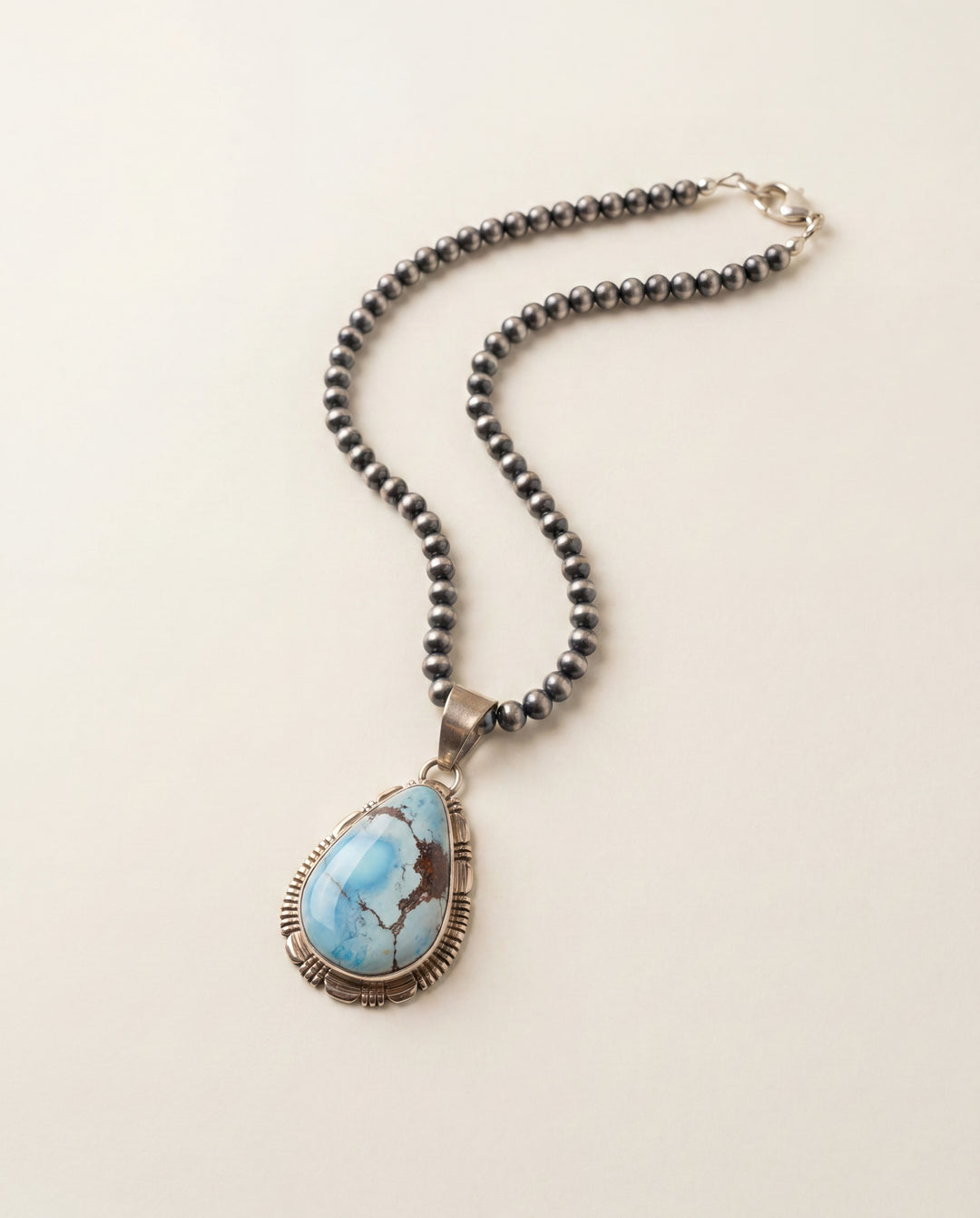 Vintage Golden Hill Turquoise Pendant Necklace