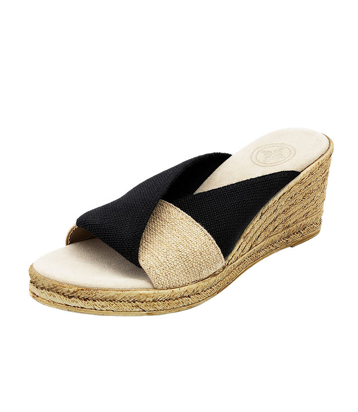 Charleston Shoe Co. Porter Two-Tone Wedge Sandals