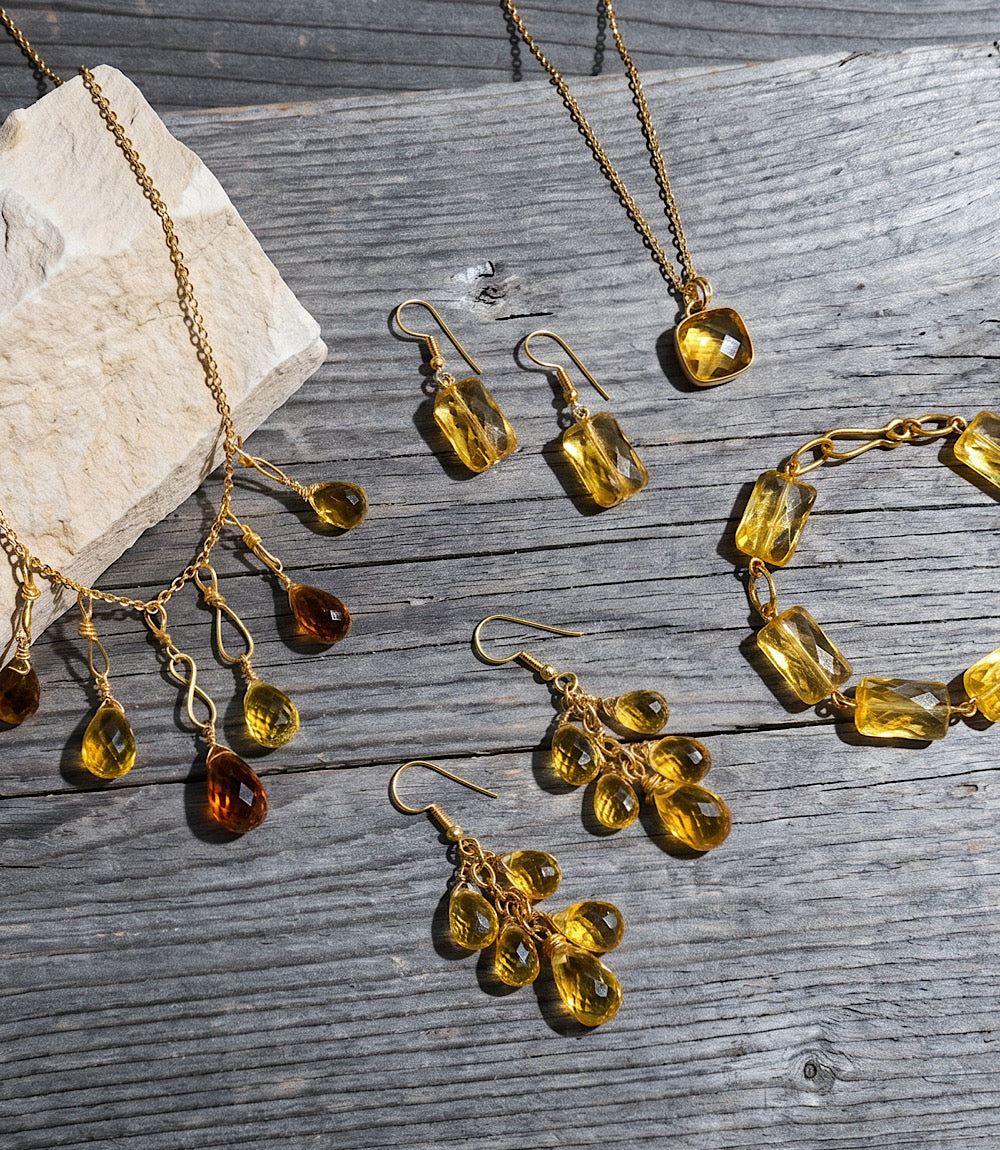 Citrine Stone Earrings
