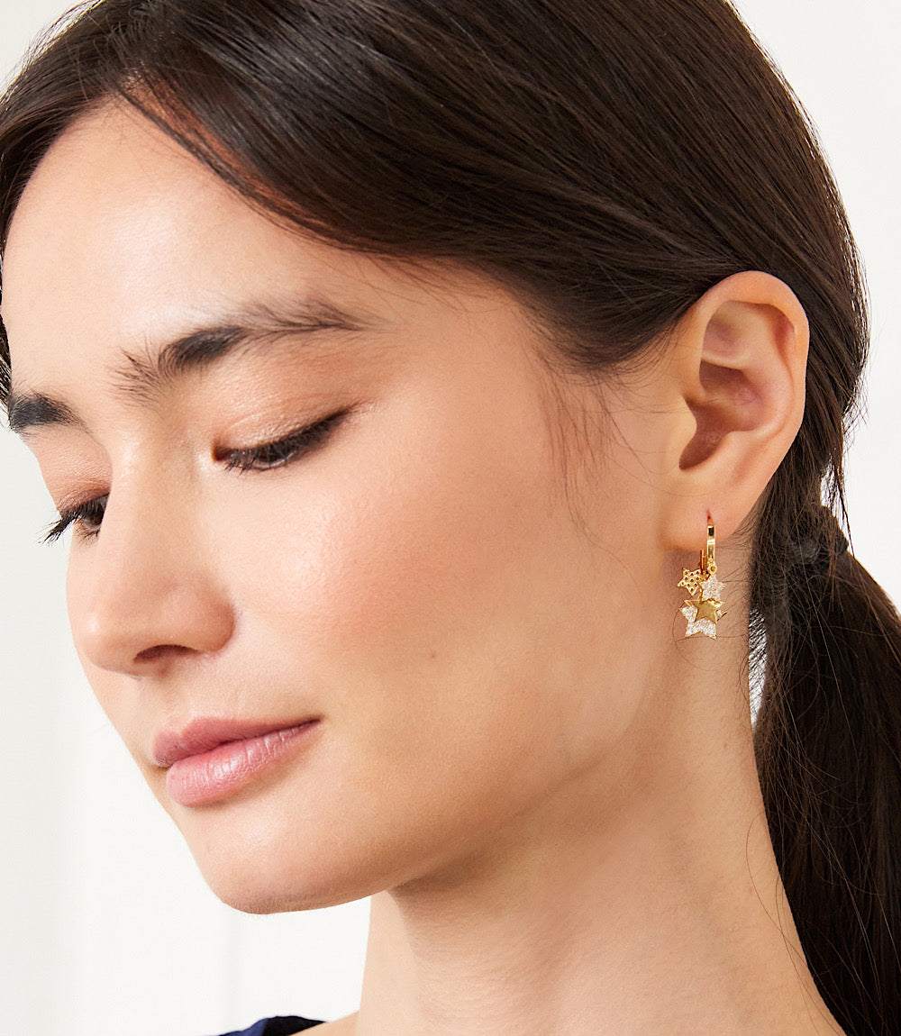 Star Huggie Earrings