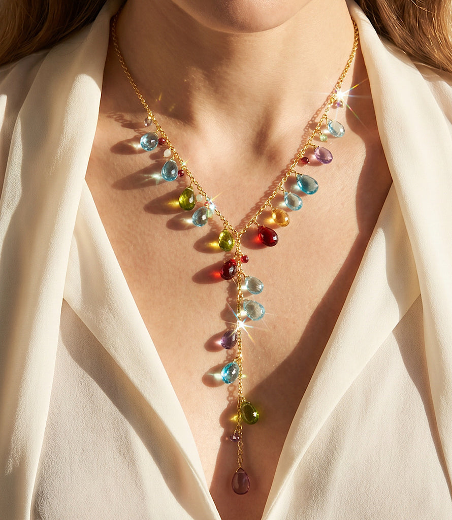Gemstone Lariat Necklace – Karen Kane