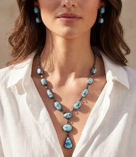 Golden Hill Lariat Necklace And Earring Set