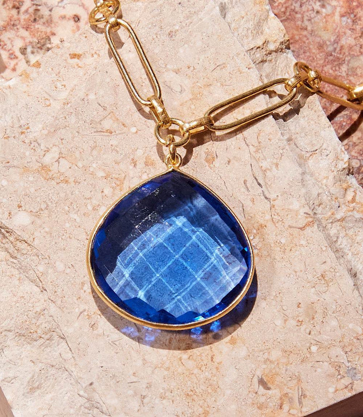 Blue Tanzanite Pendant Necklace