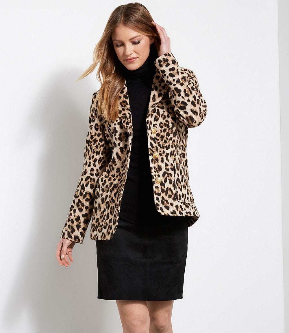 Animal Jacquard Blazer