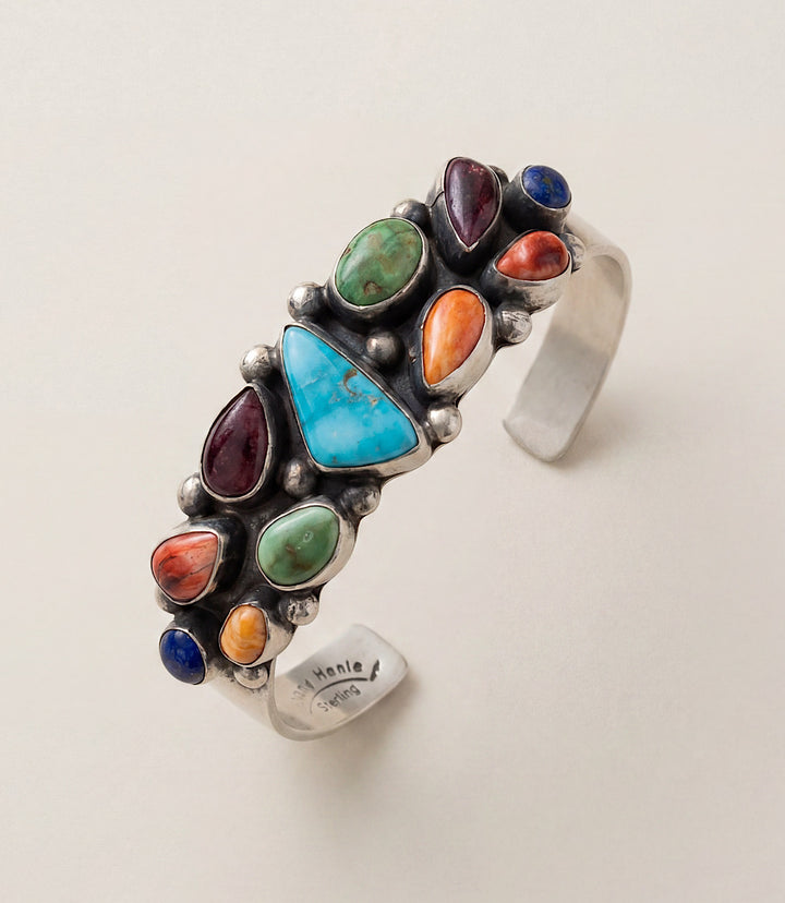 Multi-Stone Turquoise Cuff Bracelet
