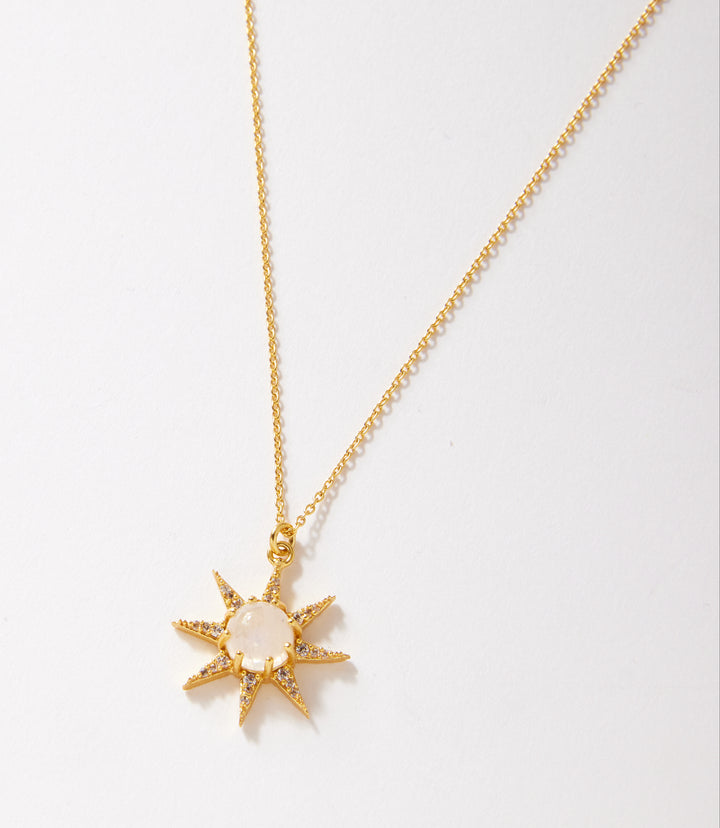 Cabochon Sun Necklace