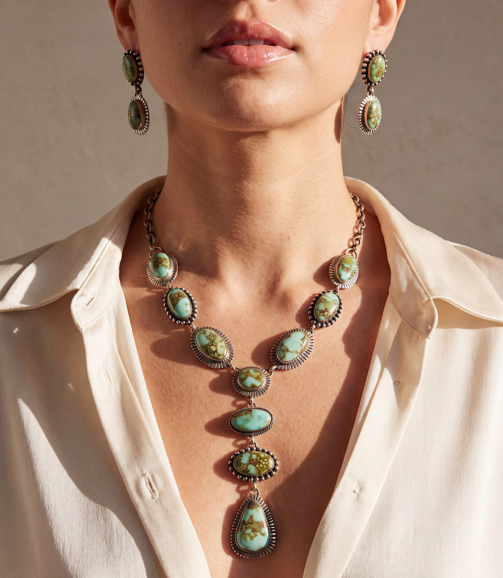 Sonoran Gold Turquoise Necklace And Earring Set