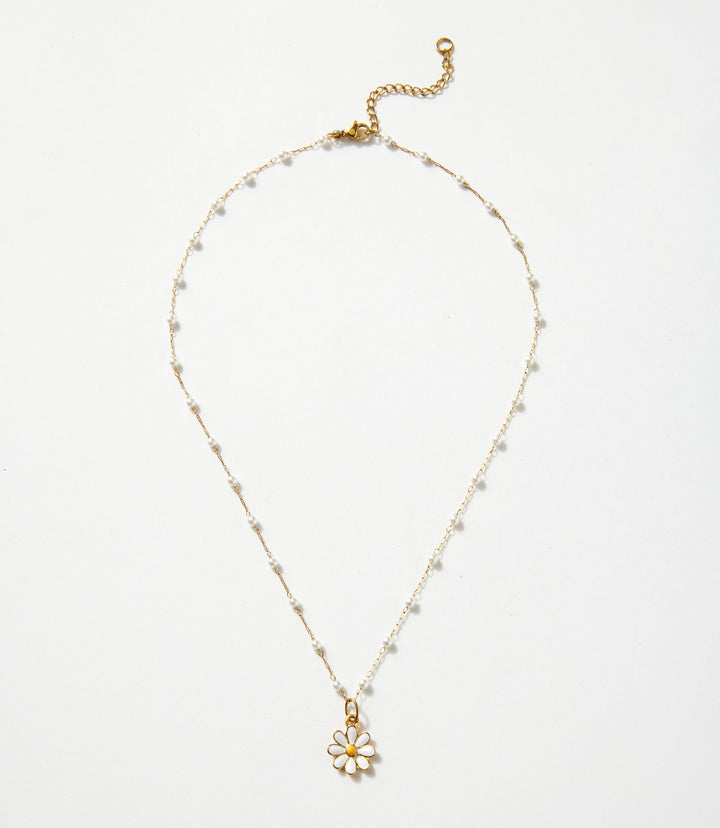 Daisy Charm Pendant Necklace