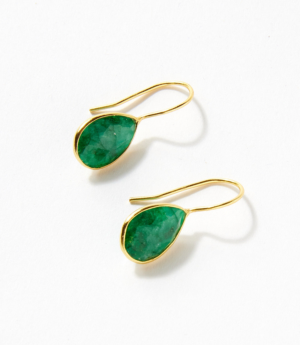 Gemstone Teardrop Earrings