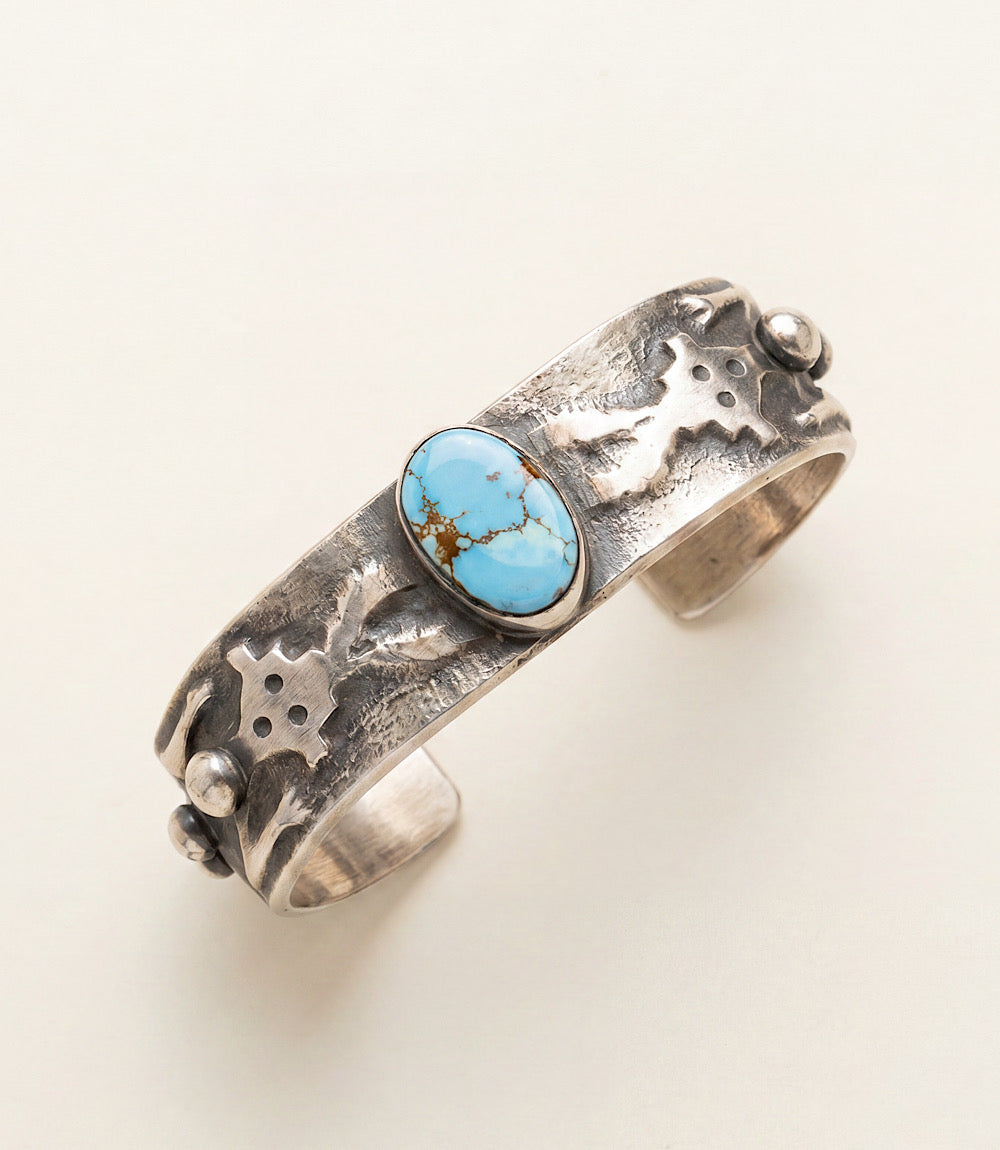 Golden Hill Turquoise Stone Cuff Bracelet