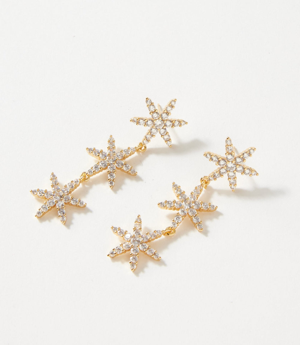 Triple Star Earrings