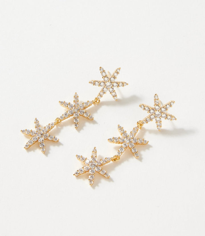 Triple Star Earrings