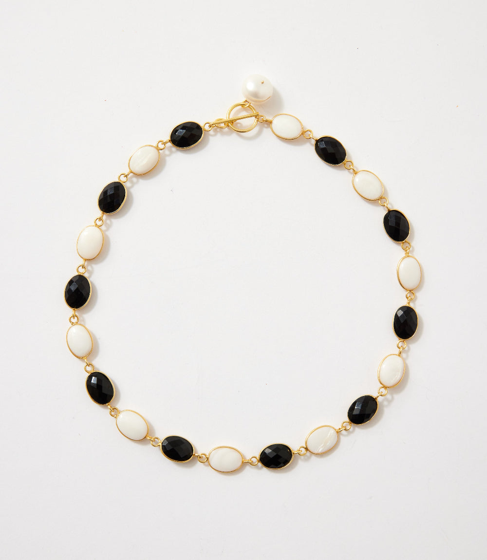 Black And White Toggle Necklace