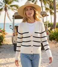 Stripe Cardigan Sweater