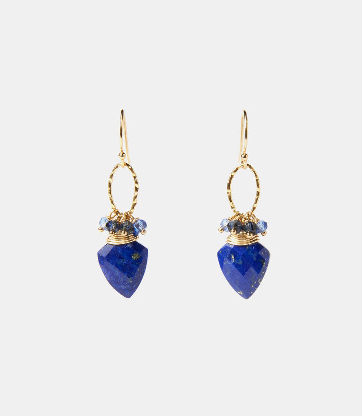 Lapis Cluster Earrings