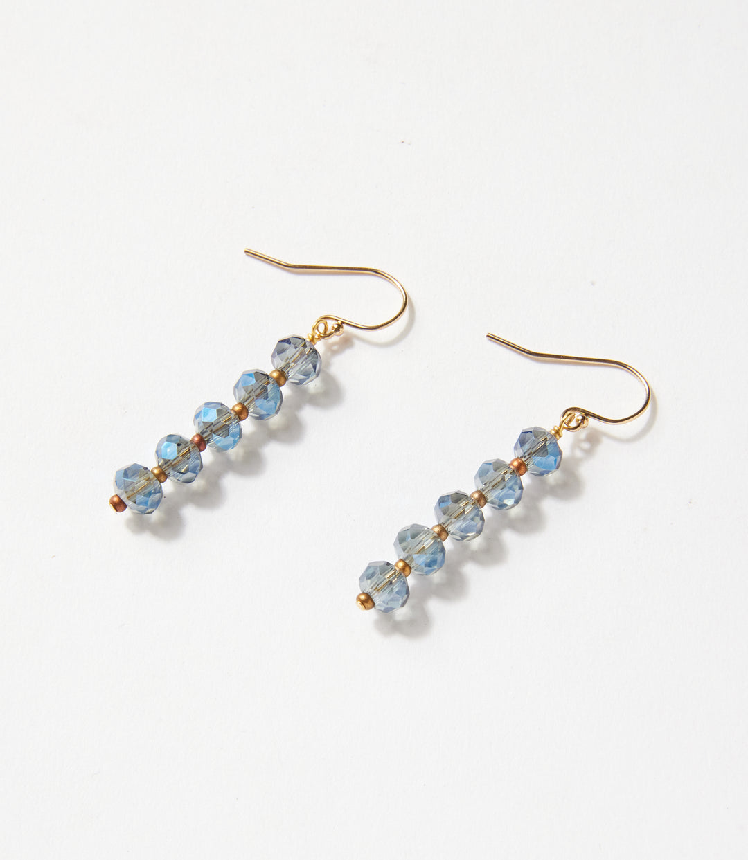 Faceted Blue Crystal Earrings
