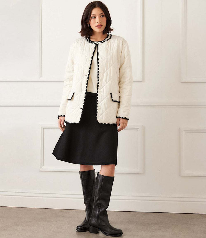 Edge Stitch Quilted Jacket