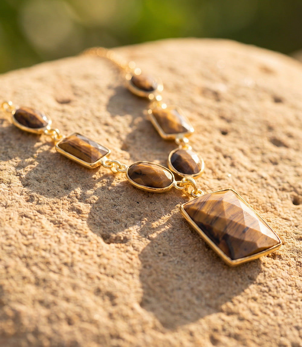 Tigers Eye Statement Necklace