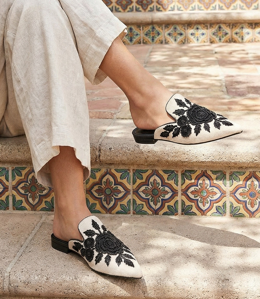 Seychelles Around The World Embroidered Mules